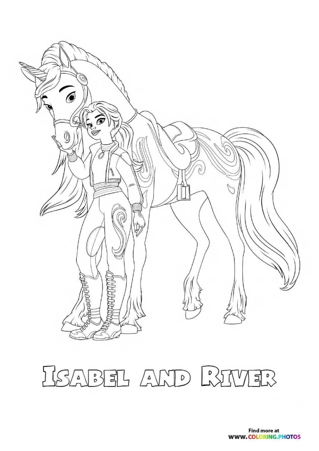 Unicorn Academy Coloring Pages for kids