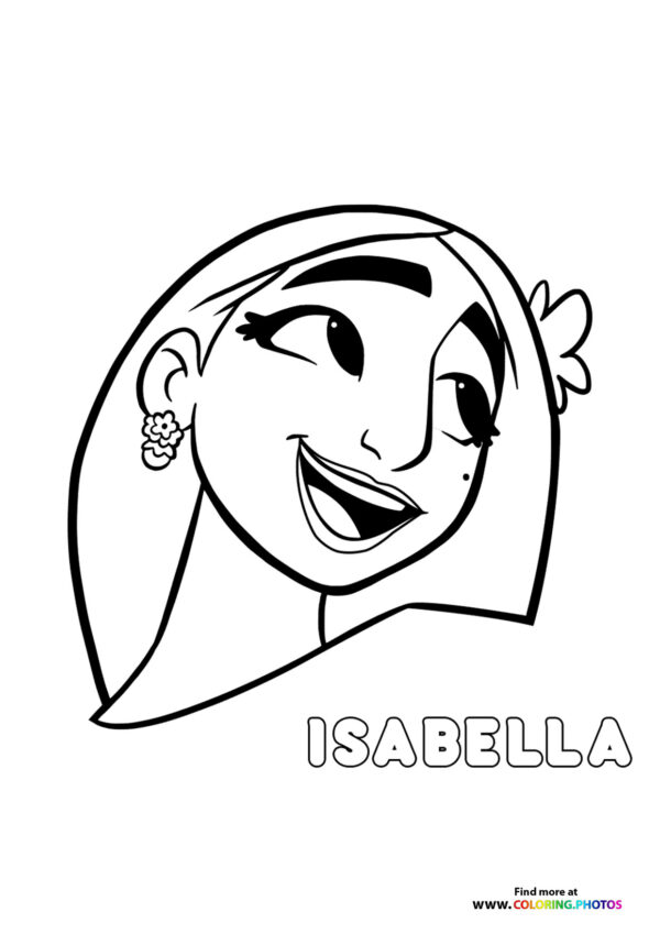 Isabella from Encanto coloring page