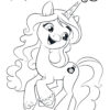 Izzy Moonbow posing coloring page