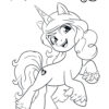 Izzy Moonbow jumping coloring page