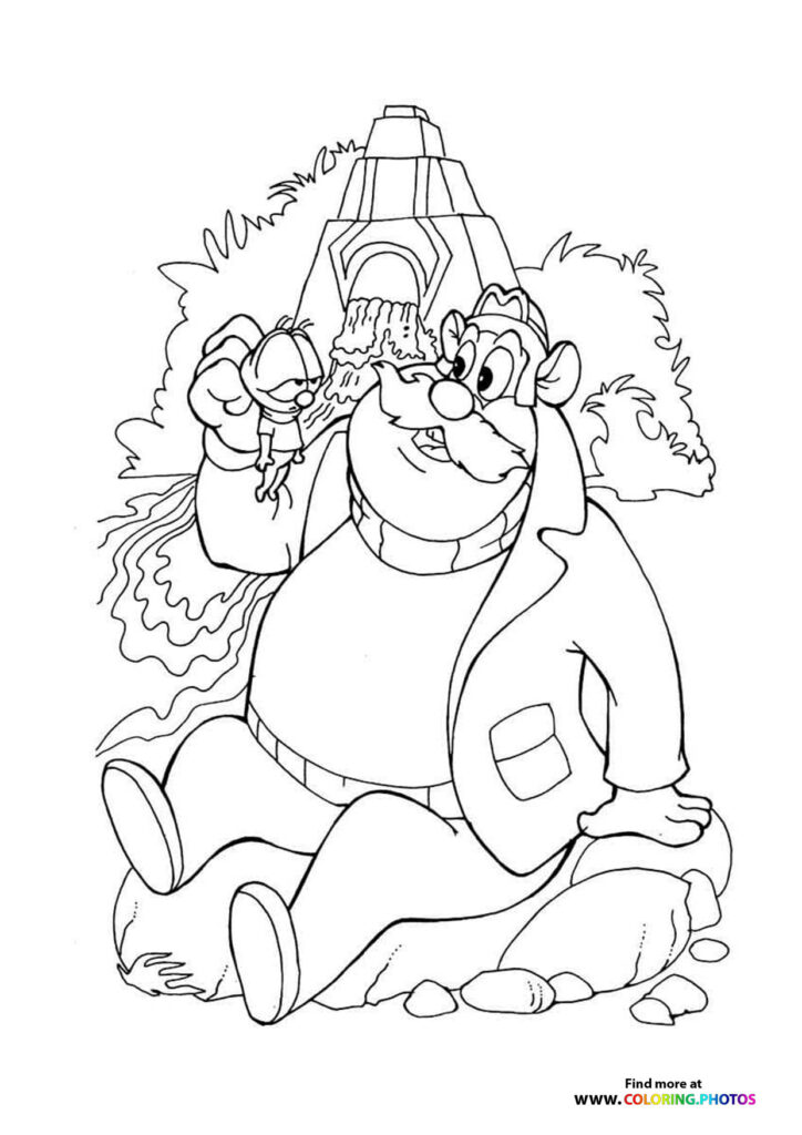 Chip n Dale Rescue Rangers - Coloring Pages for kids | 100% Free print