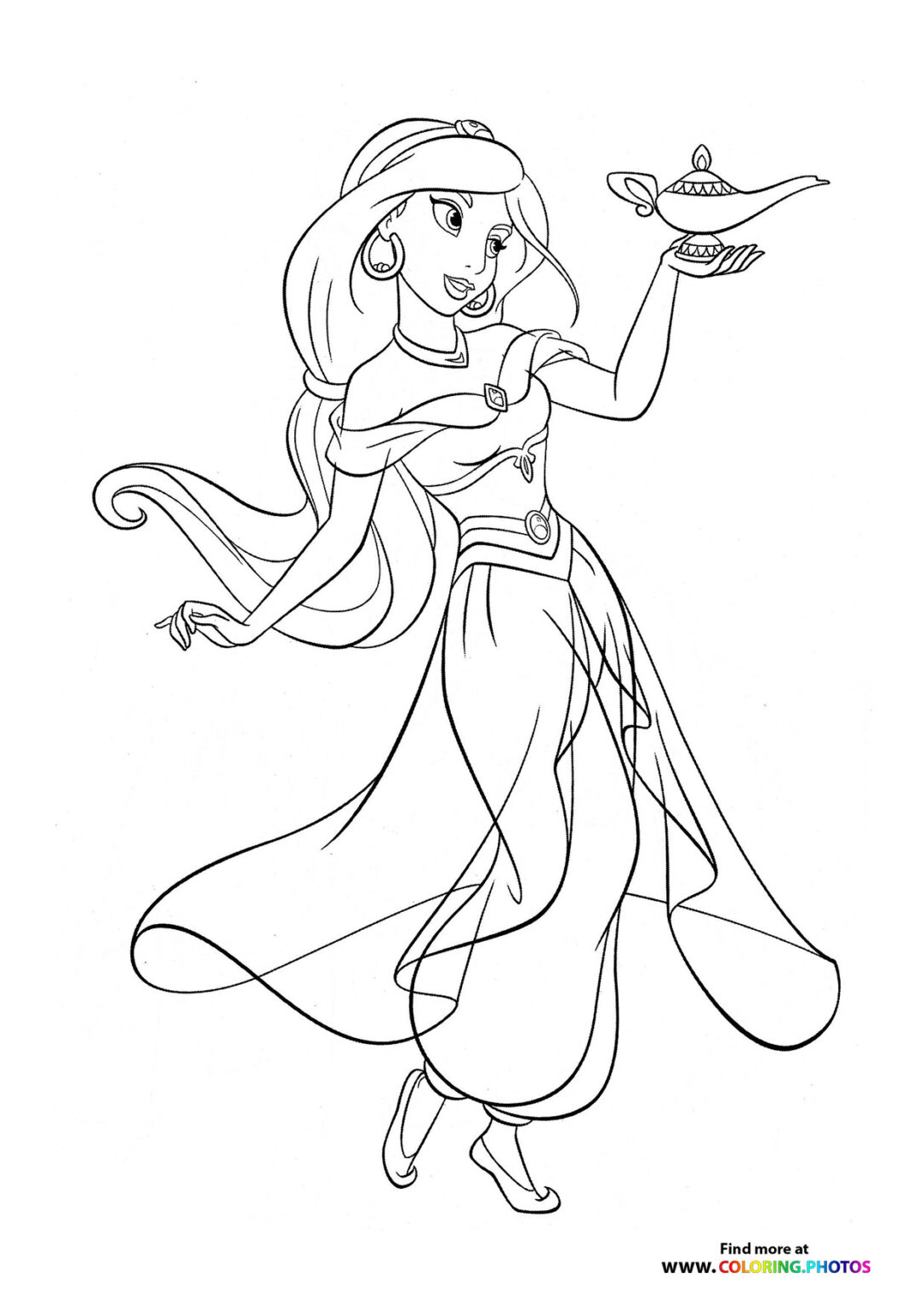 Disney princesses - Coloring Pages for kids | 100% free print or download