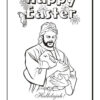 Easter Jesus with a lamb coloring page