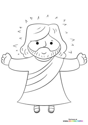 Easter Jesus coloring page