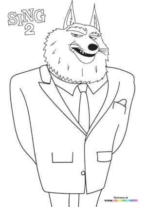 Jimmy Crystal from Sing 2 coloring page