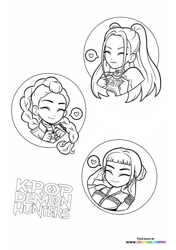 K Pop Demon Hunters characters