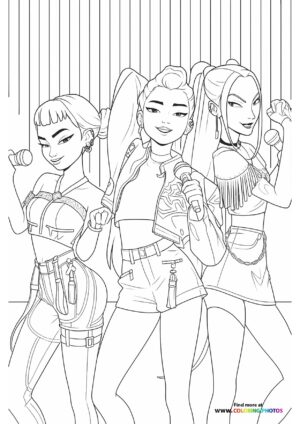 K Pop Demon Hunters trio
