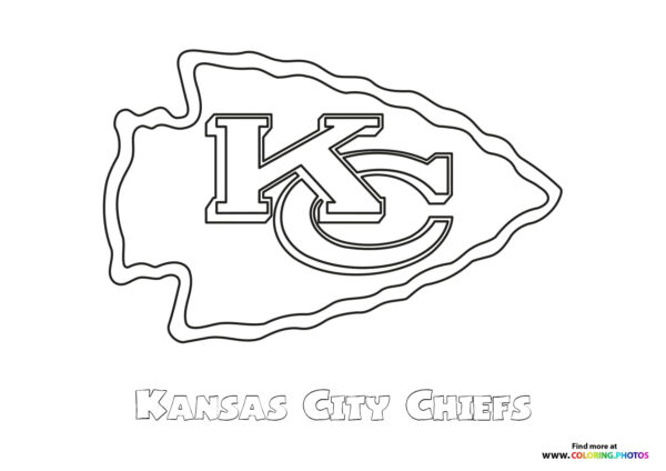 Kansas City Chiefs NFL logo coloring page