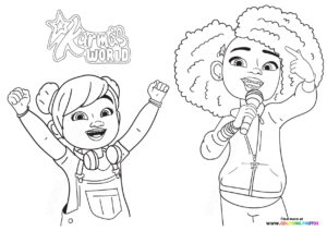 Karma and Switch coloring page