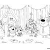 Christmas with Kid E Cats coloring page