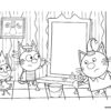 Cleaning with Kid E Cats coloring page