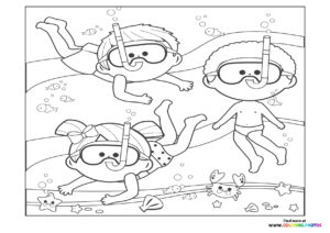 Kids swimming