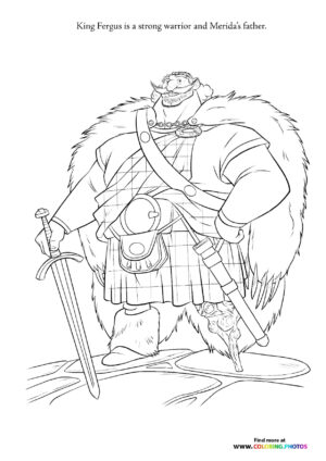 King Fergus from Brave coloring page