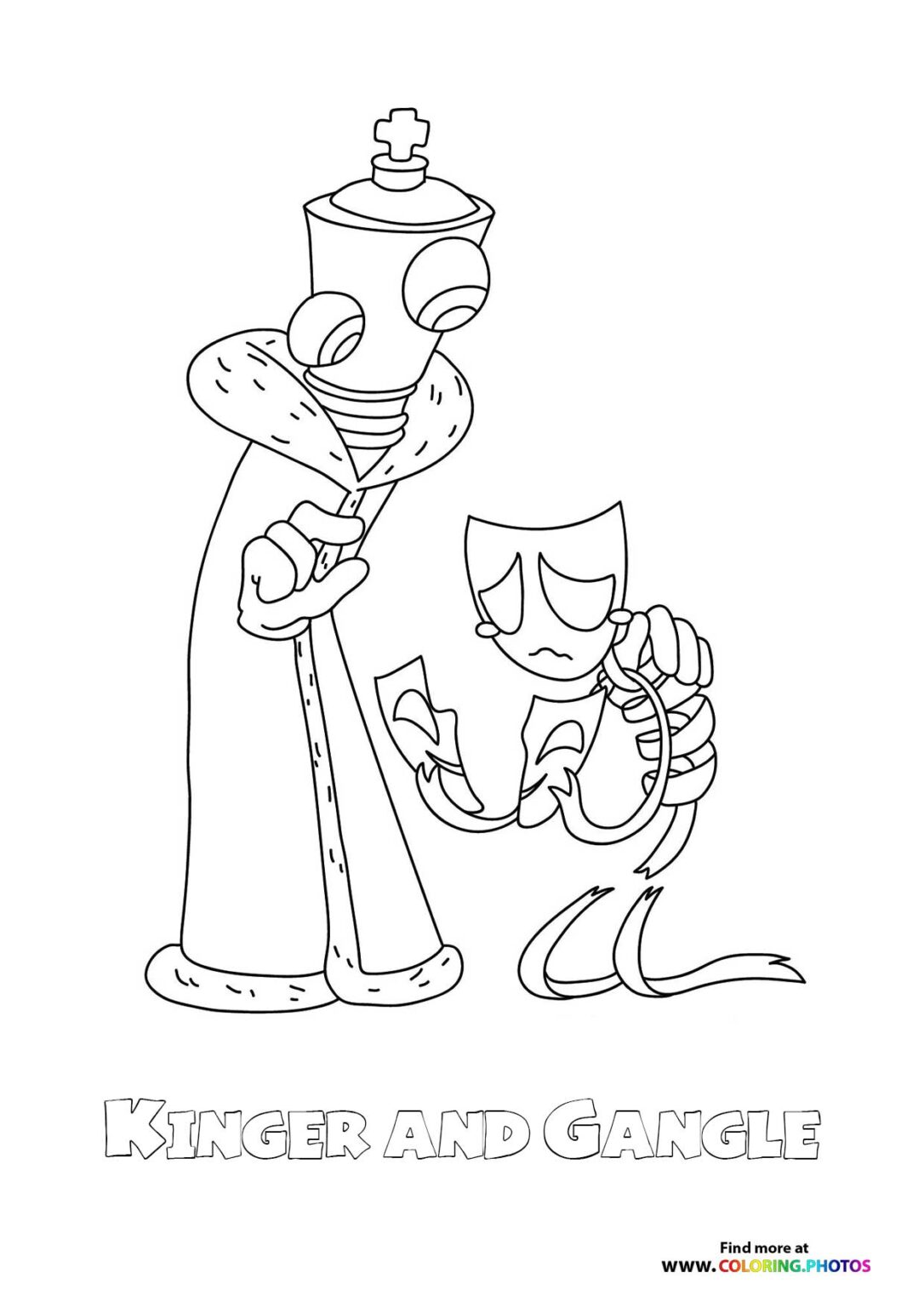 Kinger and Gangle - Coloring Pages for kids