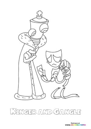 Kinger and Gangle - Coloring Pages for kids