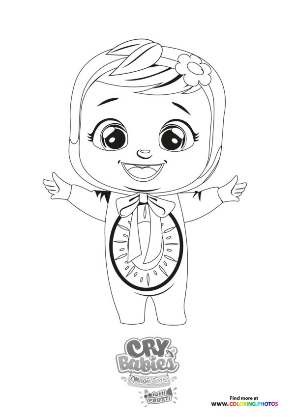Kiwi - Cry Babies - Tutti Frutti coloring page