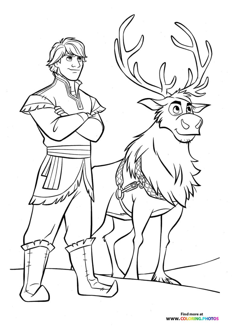 Kristoff from Frozen - Coloring Pages for kids | Free and easy print