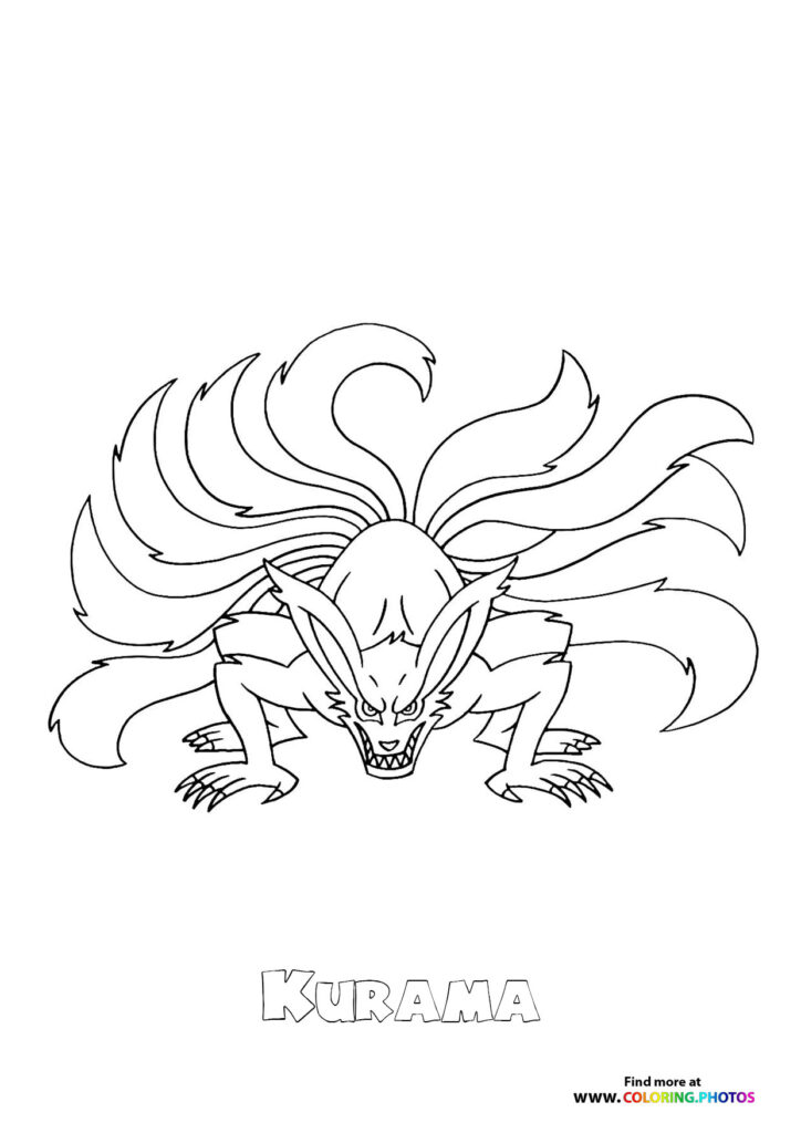 Kurama from Naruto - Coloring Pages for kids