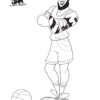 LeBron James posing coloring page