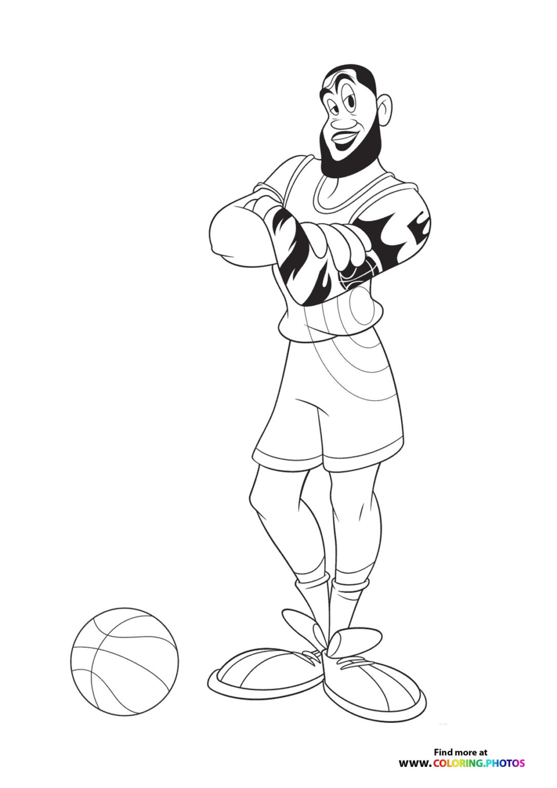 LeBron from Space Jam - Coloring Pages for kids