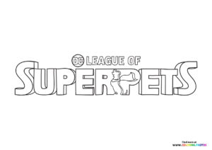 DC League of Super Pets Logo coloring page