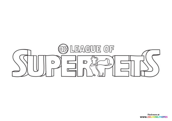 DC League of Super Pets Logo coloring page