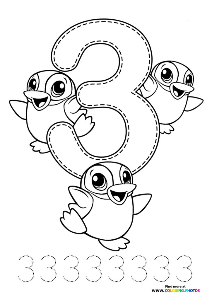 Animal themed numbers coloring pages | Free and easy print or download