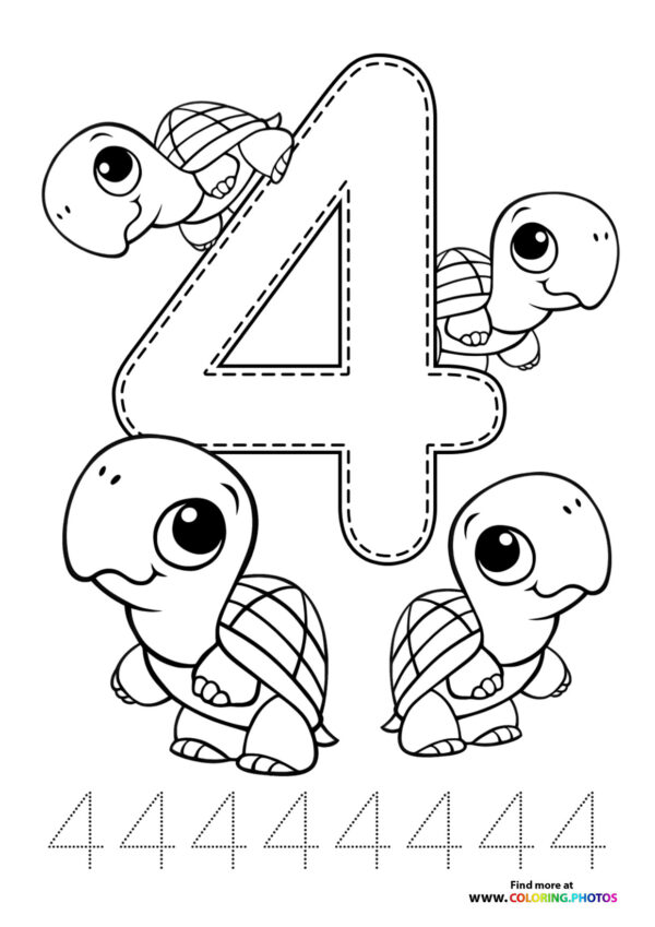 Animal themed numbers coloring pages | Free and easy print or download