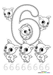 Animal themed numbers coloring pages | Free and easy print or download