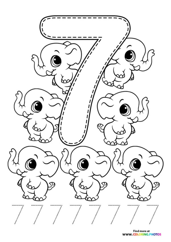 Number 1 with Giraffe page 7