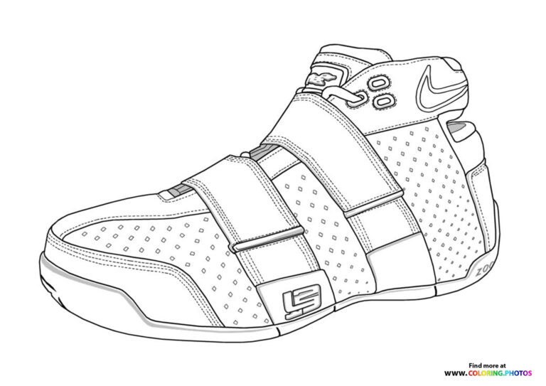 Lebron 13 Shoes - Coloring Pages for kids