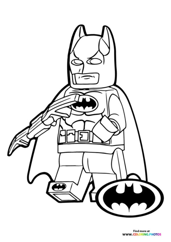 Lego Batman with cape - Coloring Pages for kids