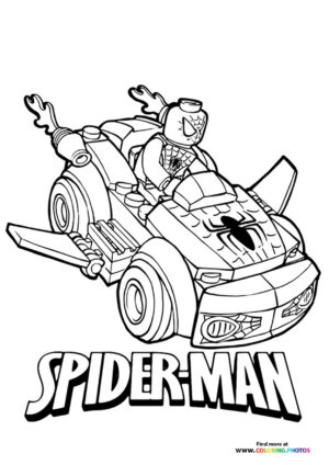 Lego Spiderman in a car