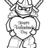 Lego valentine coloring page