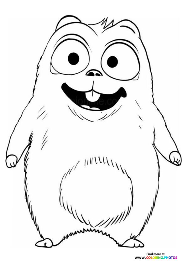 Lemming smiling coloring page