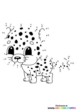Leopard dot the dots worksheet
