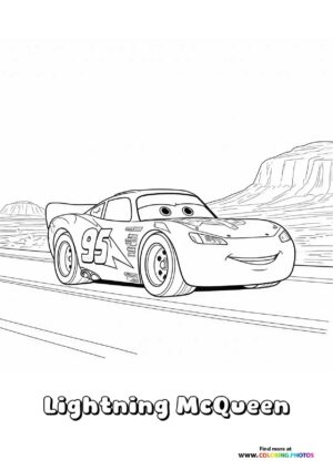 Lightning McQueen riding fast