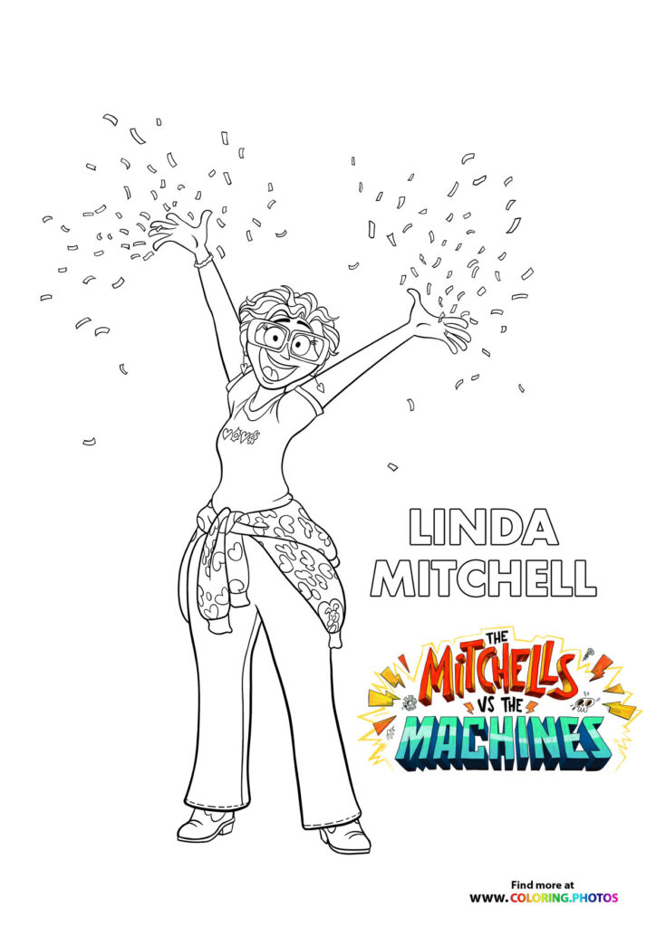 the mitchells vs the machines coloring page png