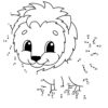Lion dot the dots worksheet