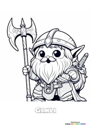 Little Gimli with an axe