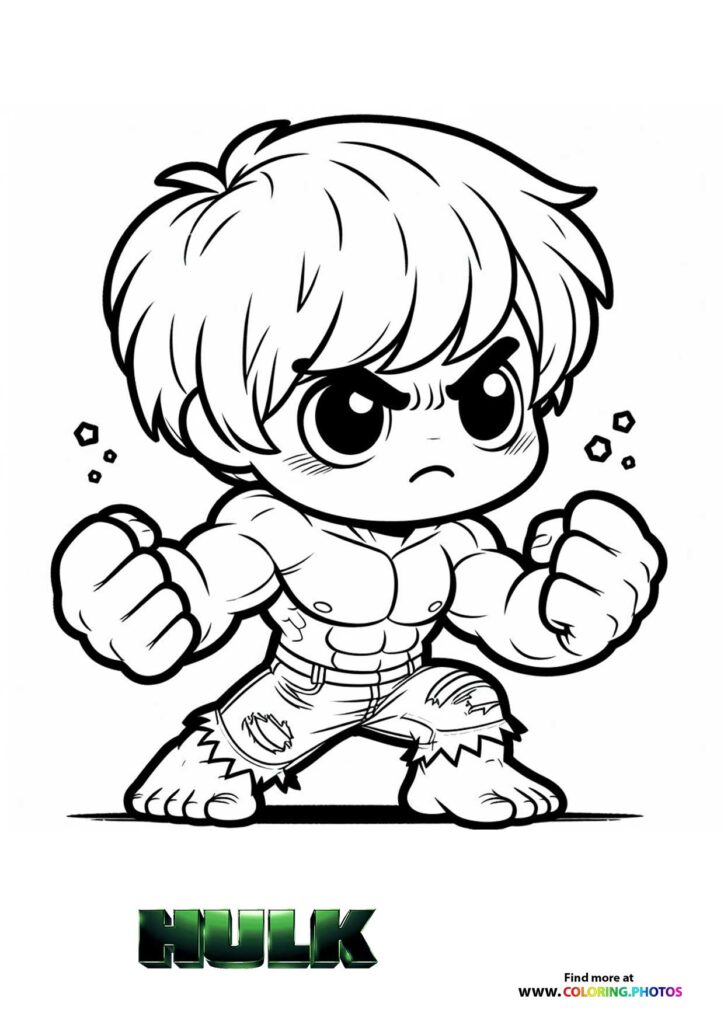 Little Hulk - Coloring Pages for kids