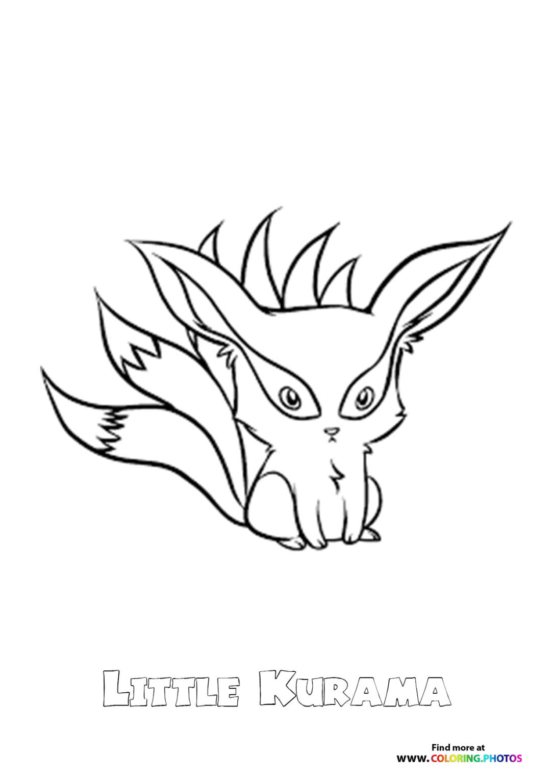 Little Kurama from Naruto - Coloring Pages for kids