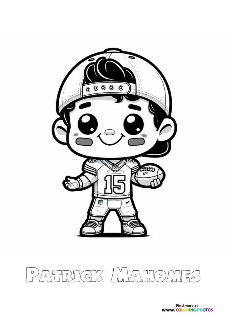 Patrick Mahomes - Coloring Pages for kids | Free print or download