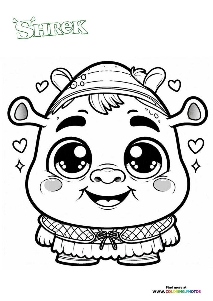 Little Shrek - Coloring Pages for kids