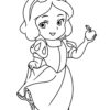 Cute little Snow White coloring page