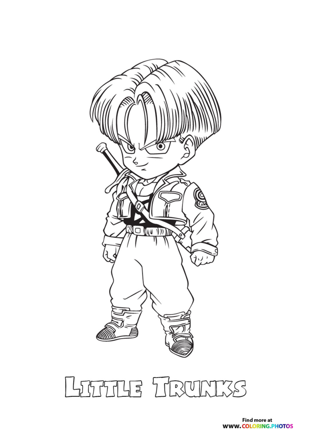 Little Trunks Dragon Ball Z - Coloring Pages for kids