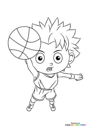 Little basketball player