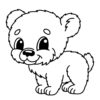 Little cure bear coloring page