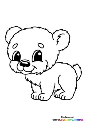 Little cure bear coloring page
