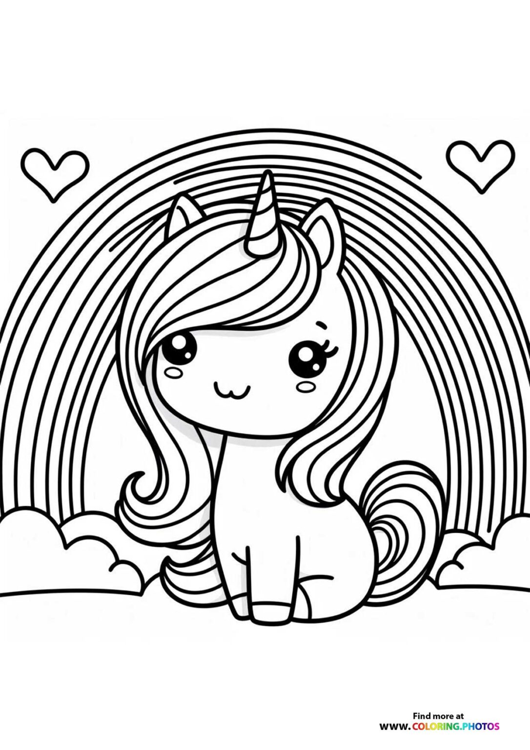Unicorns - Coloring Pages for kids | Free and easy print or download
